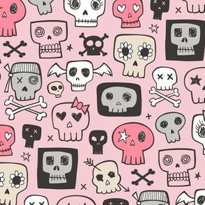 Skulls on Pink