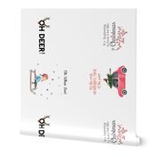 Red Car Christmas Tea Towels Collection of 4