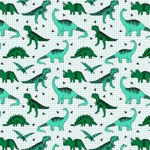 dinos // tiny micro print dinosaurs fabric prehistoric t-rex fabric jurassic fabric andrea lauren design