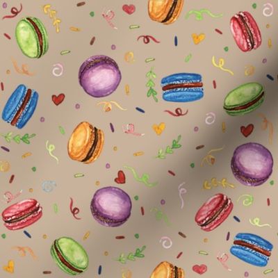 Watercolor Macaron's party Cream- Soraya Pamplona