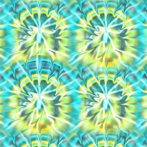 Tie-Dye Aqua and Yellow