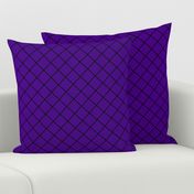 Diamonds - 2 inch - Black Outlines on Dark Purple (#4D008a)