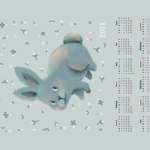 2023 calendar cute bunny