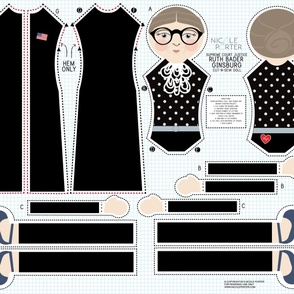 Ruth Bader Ginsburg Cut-and-Sew Doll & Robe