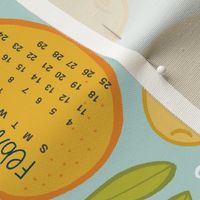 2024 Citrus Tea Towel Calendar - Robin's Egg