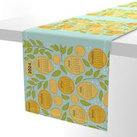 2024 Citrus Tea Towel Calendar - Robin's Egg