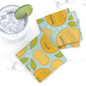 2024 Citrus Tea Towel Calendar - Robin's Egg