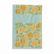 2024 Citrus Tea Towel Calendar - Robin's Egg