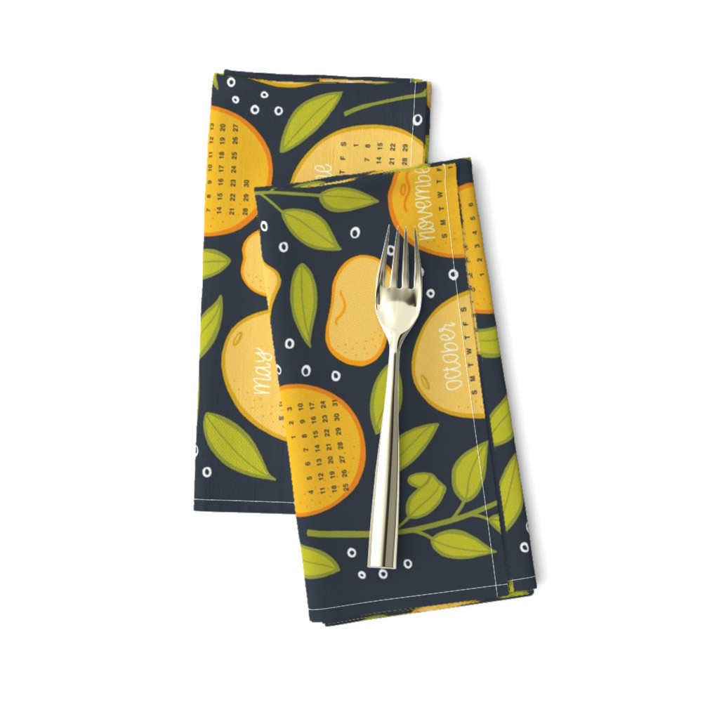 2024 Citrus Tea Towel - Charcoal