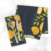 2024 Citrus Tea Towel - Charcoal