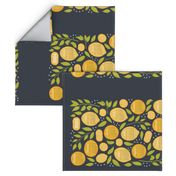 2024 Citrus Tea Towel - Charcoal