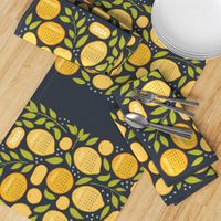 2024 Citrus Tea Towel - Charcoal