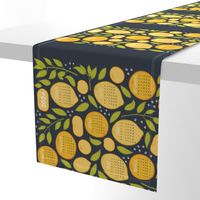 2024 Citrus Tea Towel - Charcoal