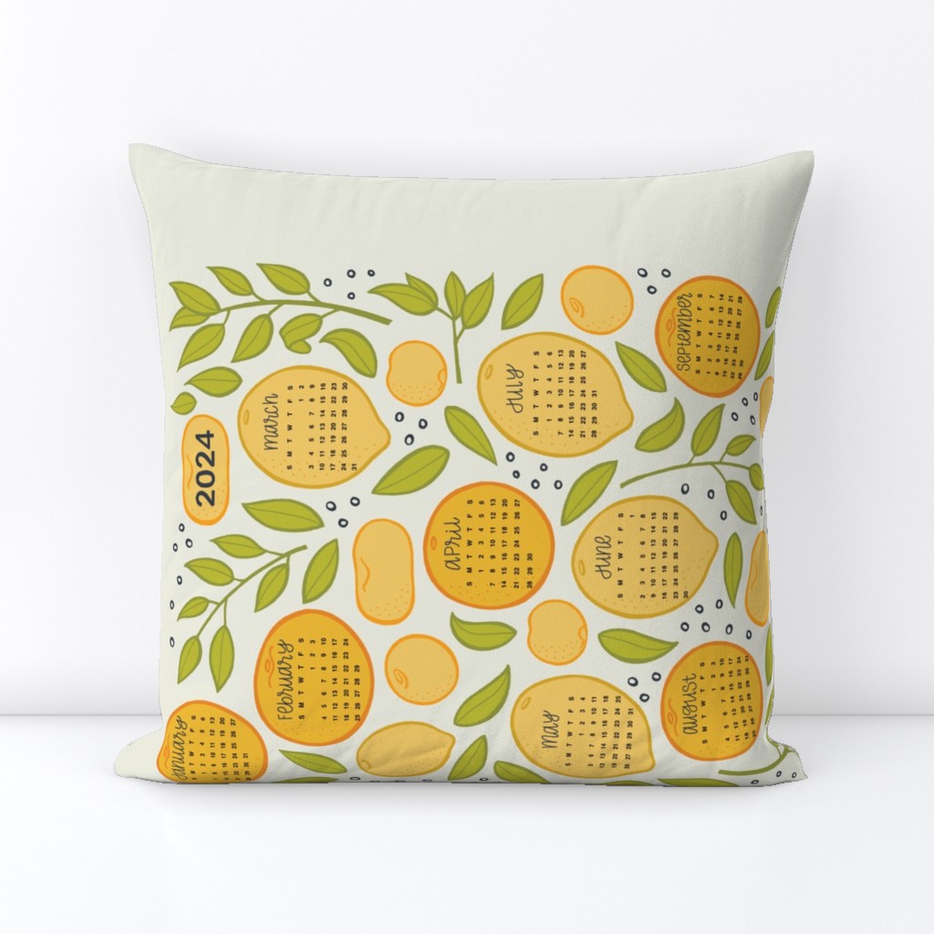 2024 Citrus Tea Towel - Beige