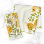 2024 Citrus Tea Towel - Beige