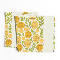 2024 Citrus Tea Towel - Beige