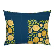 2024 Citrus Tea Towel - Navy