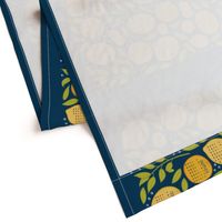 2024 Citrus Tea Towel - Navy