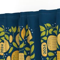 2024 Citrus Tea Towel - Navy