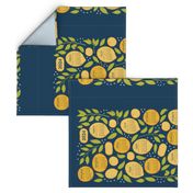 2024 Citrus Tea Towel - Navy