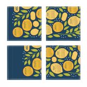 2024 Citrus Tea Towel - Navy