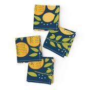 2024 Citrus Tea Towel - Navy