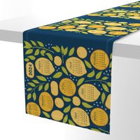 2024 Citrus Tea Towel - Navy