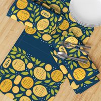 2024 Citrus Tea Towel - Navy