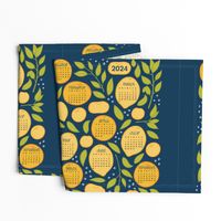 2024 Citrus Tea Towel - Navy