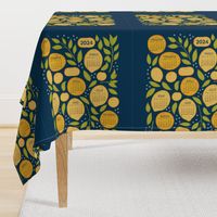 2024 Citrus Tea Towel - Navy