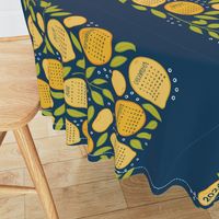 2024 Citrus Tea Towel - Navy