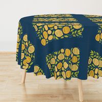 2024 Citrus Tea Towel - Navy