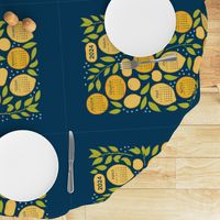 2024 Citrus Tea Towel - Navy