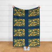 2024 Citrus Tea Towel - Navy