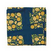 2024 Citrus Tea Towel - Navy