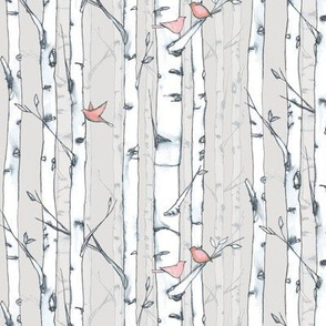 birds and birch coral