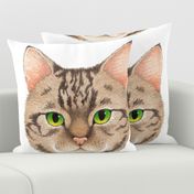Cat and sew pillow