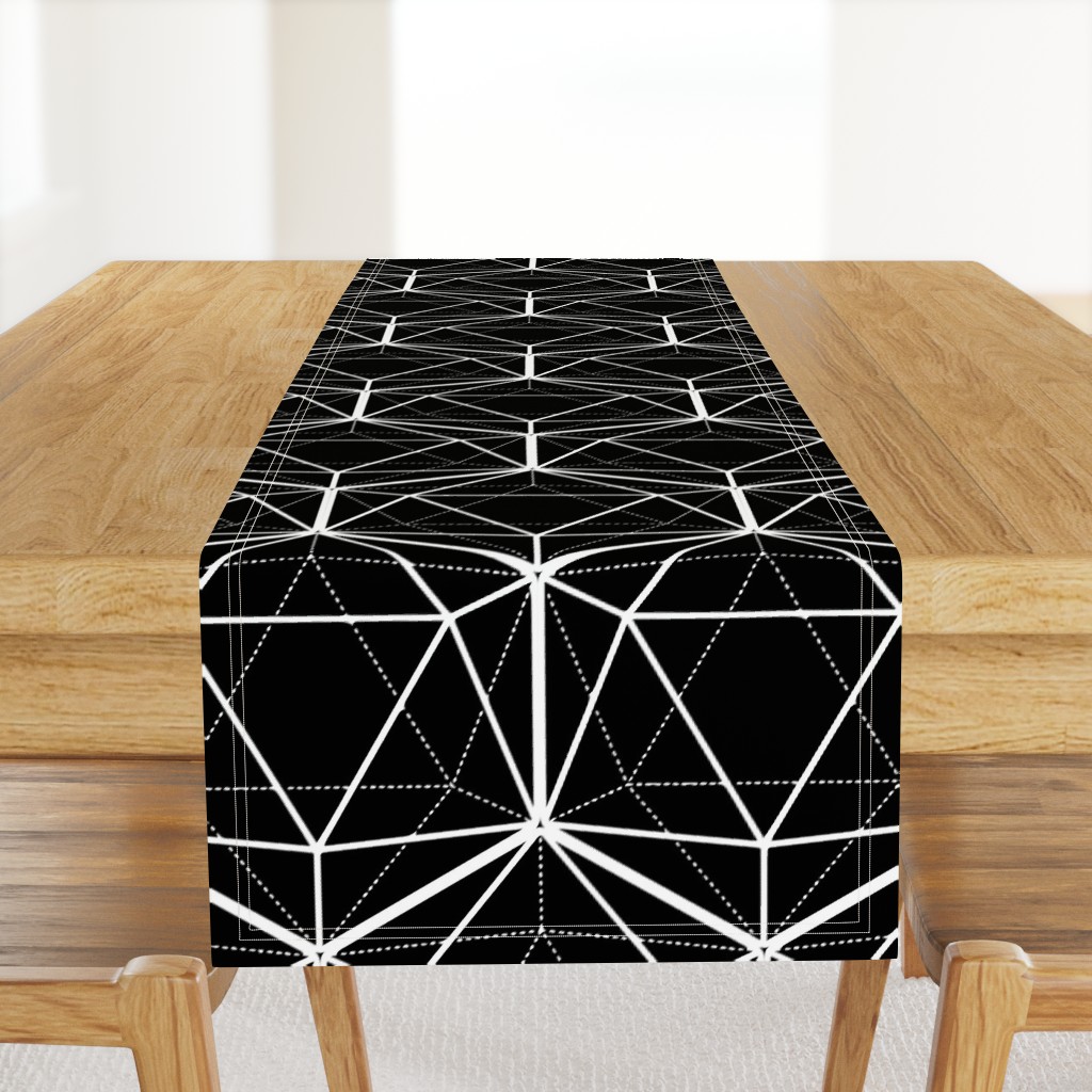 Icosahedron White on Black