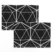 Icosahedron White on Black