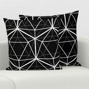 Icosahedron White on Black