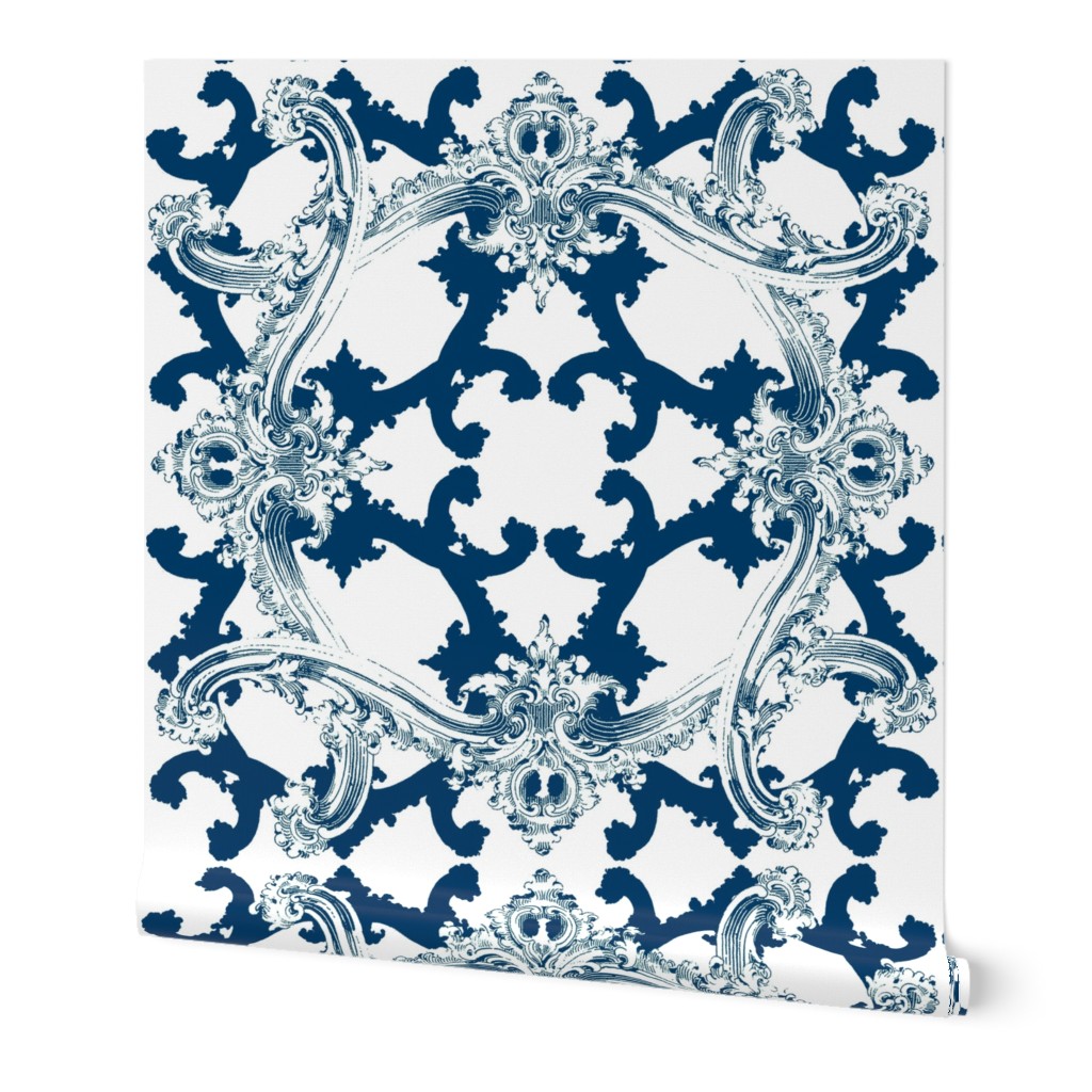 Rococo Swag ~ Agamemnon Blue and White ~ I