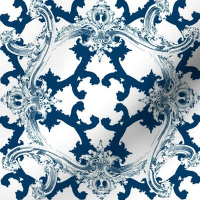 Rococo Swag ~ Agamemnon Blue and White ~ I