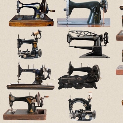 Vintage Sewing Machine Fabric, Wallpaper and Home Decor | Spoonflower