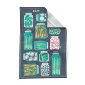 pickled veggies  tea towel calendar 2024 (dark)