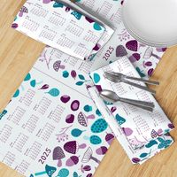 mushrooms tea towel calendar 2025