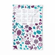 mushrooms tea towel calendar 2024