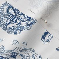 Apocalyptic Blue Toile