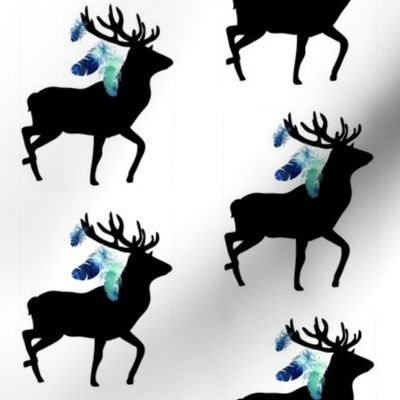 Decorated Deer Silhouette 
