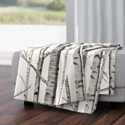 Birch Grove in Warm Grey and Linen White, Straight Match