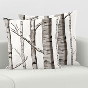 Birch Grove in Warm Grey and Linen White, Straight Match